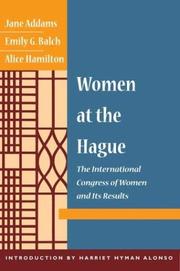 Cover of Women at the Hague by Jane Addams