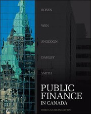 Cover of Public Finance in Canada, 3rd Cdn edition by Harvey Rosen
