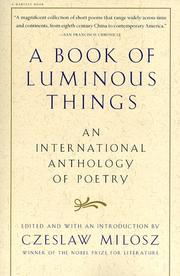 Front cover of A Book of Luminous Things by Czesław Miłosz