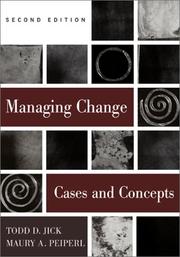 Cover of Managing change by Todd Jick