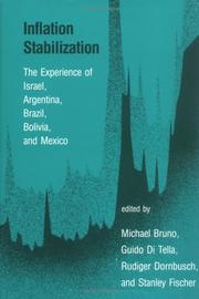 Cover of Inflation stabilization by Michael Bruno