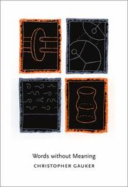 Cover of Words without meaning by Christopher Gauker