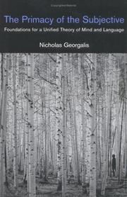 Front cover of The primacy of the subjective by Nicholas Georgalis