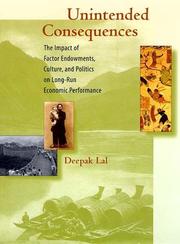 Cover of Unintended consequences by Deepak Lal