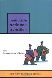 Front cover of Contracts in trade and transition by Dalia Marin