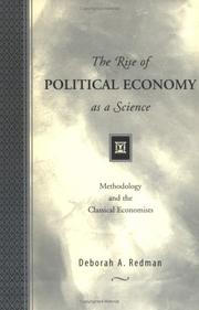 Cover of The rise of political economy as a science by Deborah A. Redman