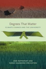 Cover of Degrees that matter by Ann Rappaport