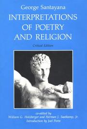 Cover of Interpretations of poetry and religion by George Santayana