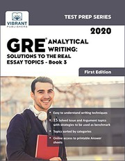 Front cover of GRE Analytical Writing by Vibrant Publishers