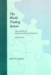 Cover of The world trading system by John Howard Jackson