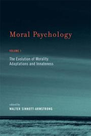 Front cover of Moral Psychology, Volume 1: The Evolution of Morality by Walter Sinnott-Armstrong