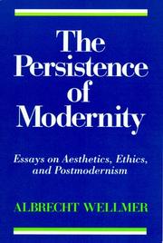Front cover of The persistence of modernity by Albrecht Wellmer