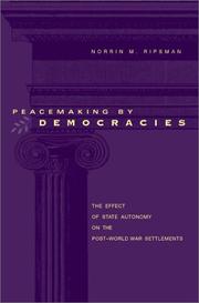 Cover of Peacemaking by democracies by Norrin M. Ripsman