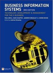 Cover of Business information systems by Paul Bocij
