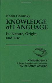 Cover of Knowledge of language by Noam Chomsky