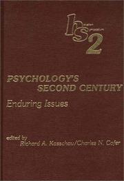 Cover of Psychology's Second Century: Enduring Issues by Richard A. Kasschau