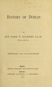Front cover of History of Dublin by John Thomas Gilbert