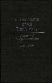 Cover of In the name of all that's holy by Anson D. Shupe