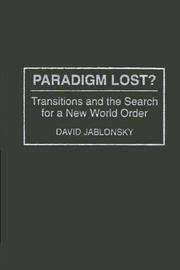 Cover of Paradigm lost? by David Jablonsky