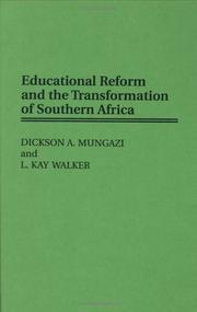 Cover of Educational reform and the transformation of southern Africa by Dickson A. Mungazi