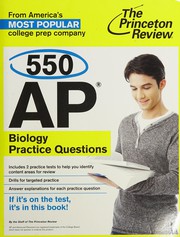 Cover of 550 AP biology practice questions by Princeton Review (Firm)