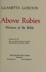 Cover of Above rubies by Guanetta Gordon