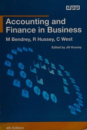 Front cover of Accounting and finance in business by Mike Bendrey