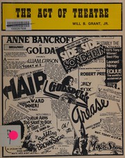 Front cover of The act of theatre by Will B. Grant