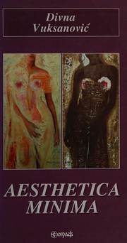 Front cover of Aesthetica minima by Divna Vuksanović