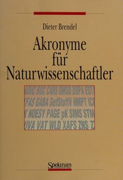 Front cover of Akronyme für Naturwissenschaftler by Dieter Brendel