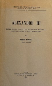 Cover of Alexandre III by Marcel Pacaut
