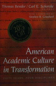 Cover of American Academic Culture in Transformation by Thomas Bender