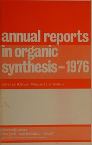 Front cover of Annual reports in organic synthesis by R. Bryan Miller