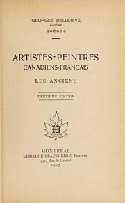 Front cover of Artistes-peintres canadiens-français by Georges Bellerive