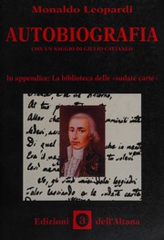 Cover of Autobiografia by Leopardi, Monaldo conte