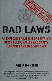 Cover of Bad Laws by Philip Johnston