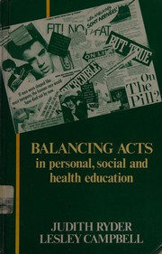 Front cover of Balancing acts in personal, social, and health education by Judith Ryder