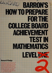 Front cover of How to Prepare for College Board Achievement Tests by Howard P. Dodge