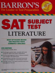 Front cover of Barron's SAT subject test by Christina Myers-Shaffer