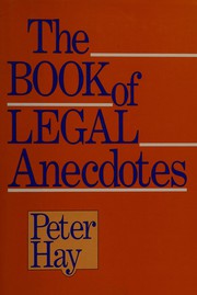 Cover of The Book of Legal Anecdotes by Peter Hay