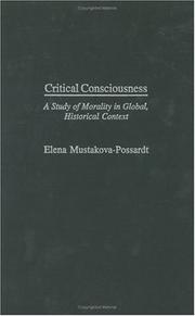Front cover of Critical Consciousness by Elena Mustakova-Possardt