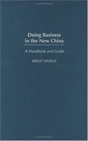 Front cover of Doing Business in the New China by Birgit Zinzius