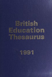 Front cover of British education thesaurus by Joan V. Marder
