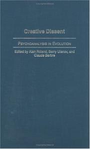 Cover of Creative dissent by Alan Roland