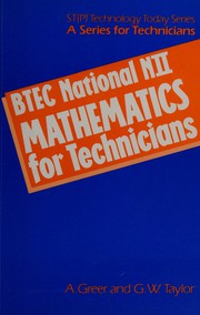 Cover of BTEC national NII, mathematics for technicians by A. Greer