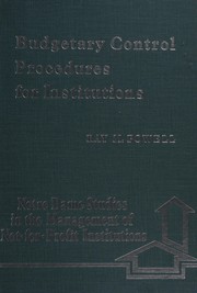 Cover of Budgetary control procedures for institutions by Ray M. Powell
