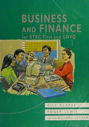 Front cover of Business and finance for BTEC and GNVQ by Gill Clarke