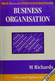 Cover of Business organisation by Margaret Richards