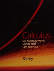Cover of Calculus for management, socialand life sciences by Dennis D. Berkey