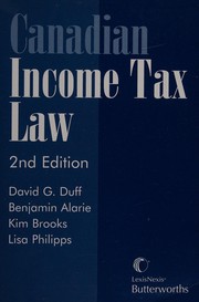 Front cover of Canadian income tax law by David Duff